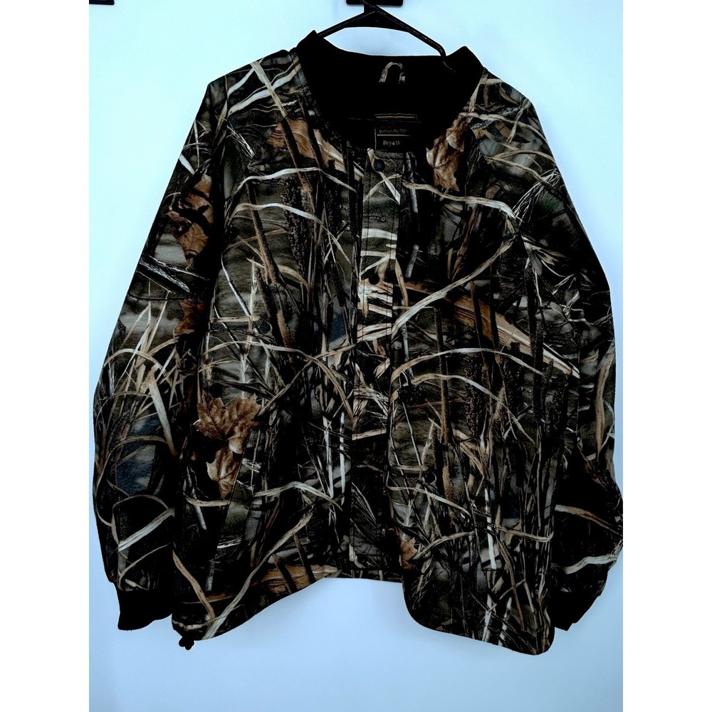 Stearns Dry Wear Mens Advantage Max-4 Camo Hunting Jacket Waterproof Size Large‎